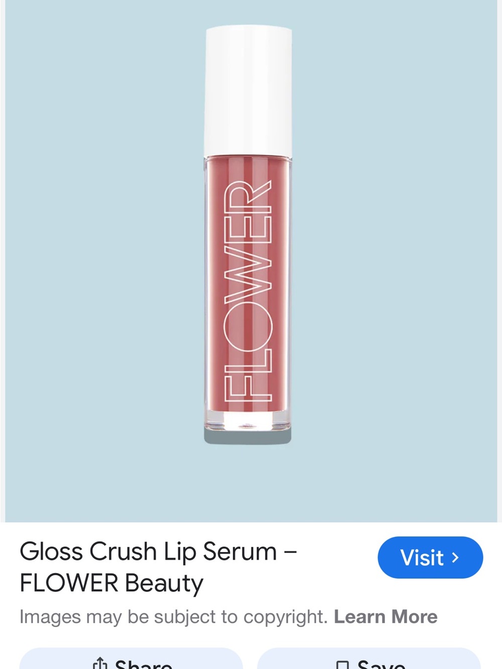 FLOWER Gloss Crush Lip Serum — Dusty Rose Gloss